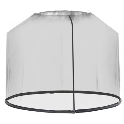 Produktbild von Outsunny Moskitonetz für Sonnenschirm Fliegennetz Mückennetz, Schwarz, Ø3 x H2,3 m