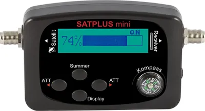 Zdjęcie produktu dla Telestar Satplus mini Satfinder (wyświetlacz LCD, kompas, ustawienie tłumienia, sygnał dźwiękowy) czarny