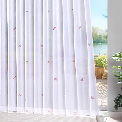 Produktbild von heimtexland ® Gardinen Store Voile Smokband Vorhang transparent Bleiband Fertiggardine Typ872 Brombeer HxB 245x500 cm