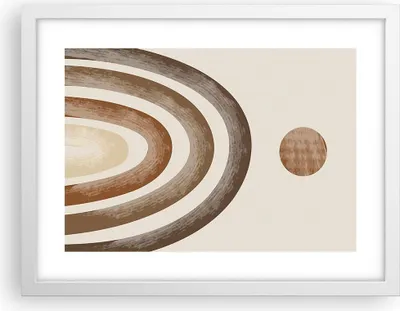 Produktbild von Gerahmtes Poster - Weißer Rahmen - Stück geometrisch Boho - 40x30 cm - Wand Bild - Wanddeko - Wandbilder - Kunstposter - Wandposter - Bilderrahmen - Bilder - Kunstdruck - P2WAA40x30-4841