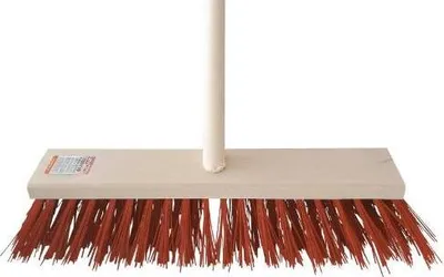 Obrázek produktu pro Smeták na silnice, 400 x 70 mm, s násadou 140 cm, vlas 9 cm, červený, ENPRO