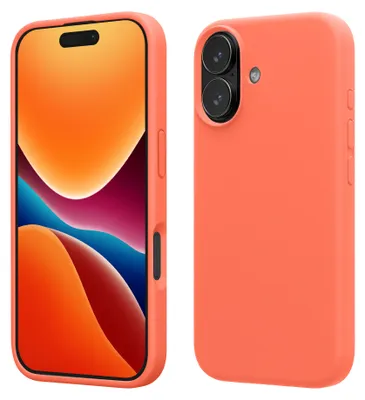 Produktbild von kwmobile Handyhülle für iPhone 17 Hülle, für iPhone 17 Case - Hülle Silikon - kabelloses Laden - Leuchtende Koralle