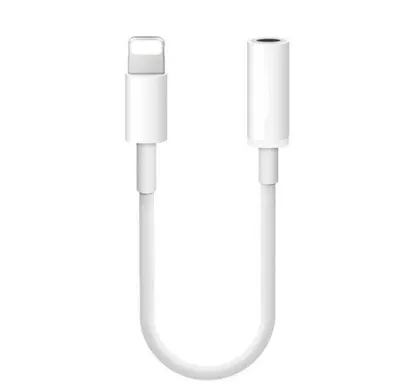 Produktbild von iPhone zu AUX Adapter 3,5 mm Klinke Kopfhörer Audio Adapter für Musik Telefonie Weiß