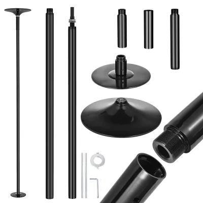 Obrázek produktu pro Tyč na pole dance – sada pro domácí použití – ocel 45 mm – otočná/pevná – rychlá montáž – pro domácnost, ložnici, garáž, malé prostory