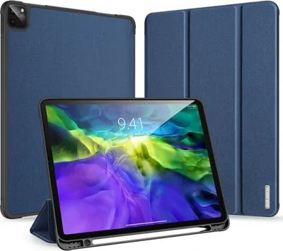 Produktbild von Dux Ducis Domo Hartschale mit Smart Sleep und integrierter Standfunktion Etui Schutz Hülle Tasche Cover kompatibel mit iPad Pro 11" (2024) Blau