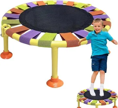 Produktbild von Faltbares Mini Trampolin - Rebounder Fitness - Home Fitness - Faltbares und Tragbares - 110 cm - Mehrfarbig