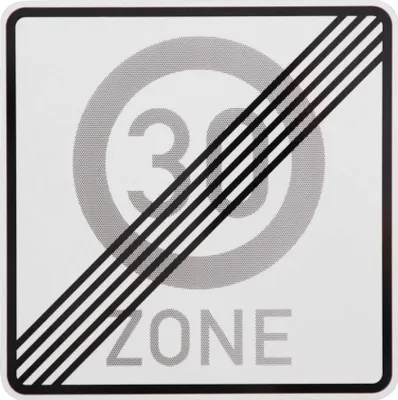 Produktbild von ORIGINAL Verkehrszeichen 274.2 * ENDE 30 Zone *  nach StVO nach RAL-Gütebedingungen für 40 Geburtstag Geschenk Verkehrsschild Schild Strassenschild Straßenzeichen Geburtstagsschild Schilder