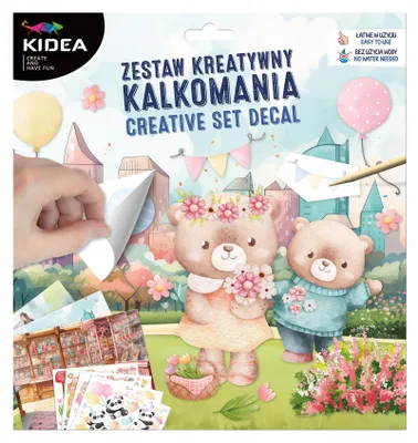 Zdjęcie produktu dla Zestaw kreatywny kalkomania Misie Kidea