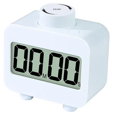 Obrázek produktu pro Digitální vizuální kuchyňský časovač, otočný, tichý odpočítávací časovač (odpočítávání nahoru/dolů) pro děti i dospělé, hlasitý alarm a funkce paměti pro vaření a učení
