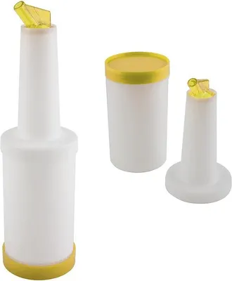Produktbild von APS 93144 Dosier-/Vorratsflasche, Polypropylen, 0,85 Liter, Ø 9 cm, Höhe 33 cm, gelb