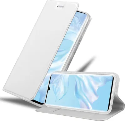 Produktbild von Cadorabo Handyhülle für Huawei P30 PRO Schutz Hülle in Silber Cover Etui Book Case Booklet