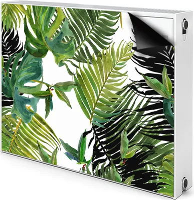 Produktbild von Magnet Heizkörper Heizkörper-Abdeckung Heizkörperabdeckung 80x60 cm  - Tropisch, Blätter
