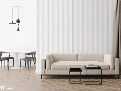 Produktbild von 2,88 m² | Akustikpaneele Wandverkleidung Trend Weiß 2 Stück
