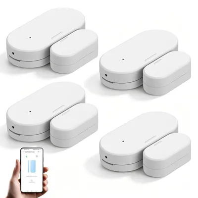 Produktbild von Tür- und Fenstersensoren, Smart-Home-Türsensor für Alarmanlage, kabellos, 4 Stück