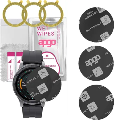 Produktbild von apgo 3 Stück Schutzglas, Matt, kompatibel mit Havit M9011 Smartwatch, Hybrid 8H, Ersatz für Hartglas, Displayschutzglas, Bildschirmschutz, Displayschutz, kratzfest