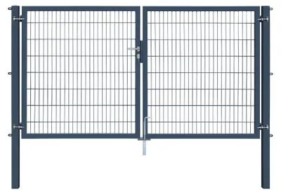Produktbild von 300 x 160 cm Doppelstabmatten Industrietor 2-flügelig 6/5/6 Anthrazit