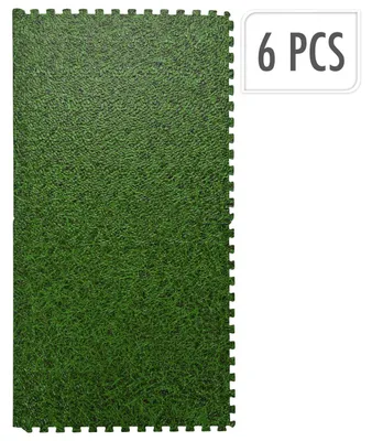 Zdjęcie produktu dla XQMax 6 stuks Zwembad Vloermat - Tegels - 40 x 40 cm - Grassprint
