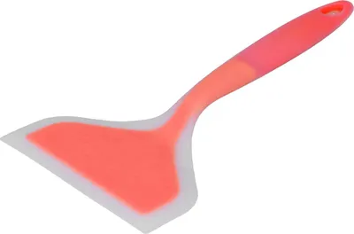 Produktbild von Transparenter 2-farbiger Silikon Pfannenwender mit breiter Fläche – Hitzebeständiger Küchenwender für Pfannkuchen, Braten & Kochen, Antihaft, Orange
