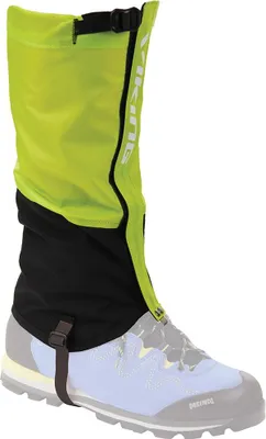 A single gaiter is shown on a shoe against a white background.