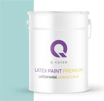 Produktbild von Latexfarbe Abwaschbar | Helltürkis 10 L | Innenfarbe | Wandfarbe | Deckenfarbe | Klasse 2 Mattfarbe Für Allergiker Scheuerfest Geruchlos Frei