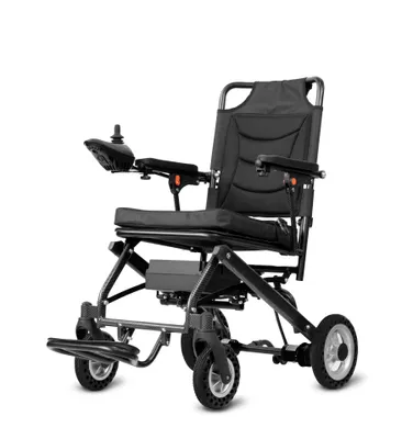 Produktbild von Elektrischer Faltrollstuhl SLS801 aus Aluminium | Ultraleicht | Bis 15 km Reichweite | Abnehmbarer Akku | Elektromagnetische Bremse | Tragkraft 120 kg