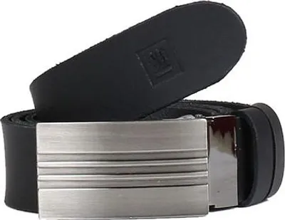 Produktbild von schwarzer Herren Ledergürtel 3,5 cm mit Schnalle