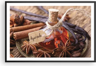 Produktbild von Gerahmtes Poster - Schwarzer Rahmen - Ayurwenda Anis Vanille - 91,5x61 cm - Wand Bild - Wanddeko - Wandbilder - Kunstposter - Wandposter - Bilderrahmen - Bilder - Kunstdruck - Wandbild P2BAA91x61-4182