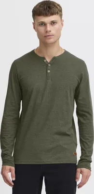 Produktbild von Solid SDVolko Herren Longsleeve Langarmshirt Shirt mit Grandad-Ausschnitt Baumwollmischung Regular fit