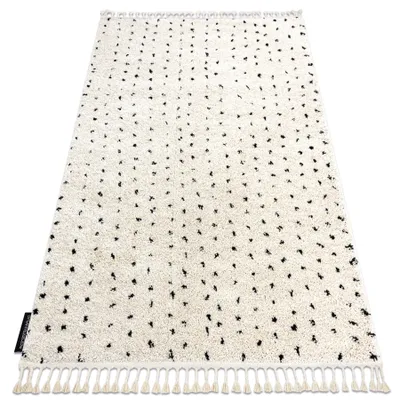 Produktbild von Teppich BERBER SYLA B752 Punkte sahne Franse berber marokkanisch shaggy beige 160x220 cm
