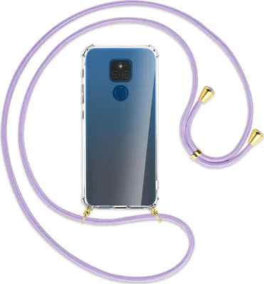 Produktbild von Handykette Backcover-Schutzhülle mit Band (Metall silberfarben) für Motorola Moto E7 Plus - rose peach