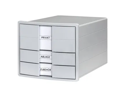 Obrázok produktu pre HAN IMPULS 1017-11 Schubladenbox Grau DIN A4 C4 Anzahl der Schubfächer 3