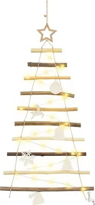 Obrázek produktu pro vidaXL Vánoční stromek s 30 LED diodami přírodní 90 cm z jasanového masivu