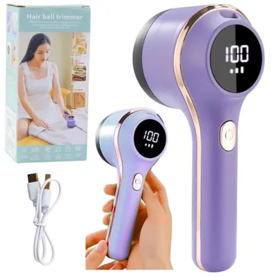 Image de Rasoir électrique pour peluches, 3 vitesses, violet