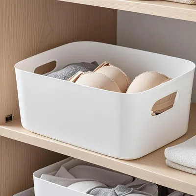 Produktbild von Kunststoff Aufbewahrungsbox - Handgriffe - 24x17x10 cm - Weiß