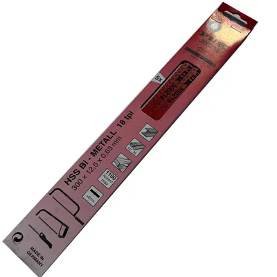 Produktbild von PUK HSS Metall-Sägeblätter, TPI Z18100, 300 mm, 5 Stück