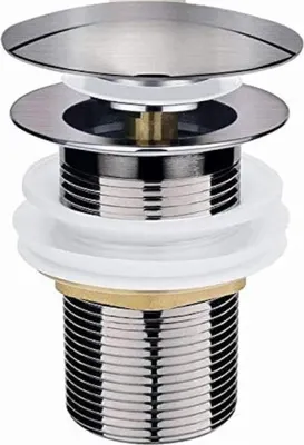 Productafbeelding van Teakea pop-up afvoerplug messing 11/4 inch bolle kop schroefdraad 95 mm