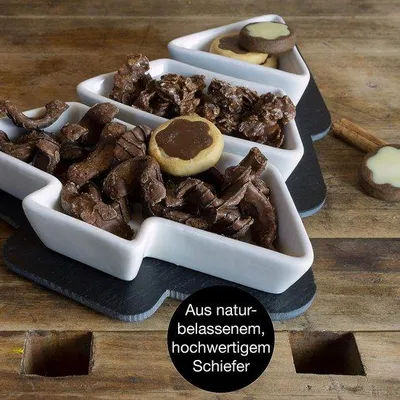 Produktbild von Famanu Servierschalen Set mit Dipschalen 21 x 28,5 cm - Tannenbaum-Design