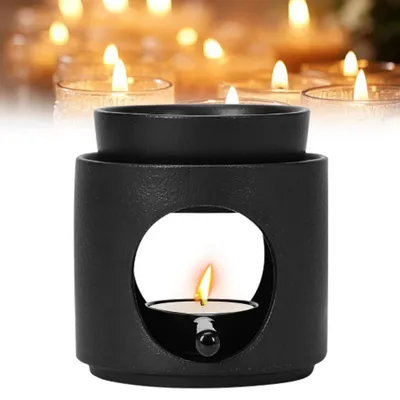 Obrázok produktu pre Keramická vonná lampa na esenciálne oleje, čierna farba
