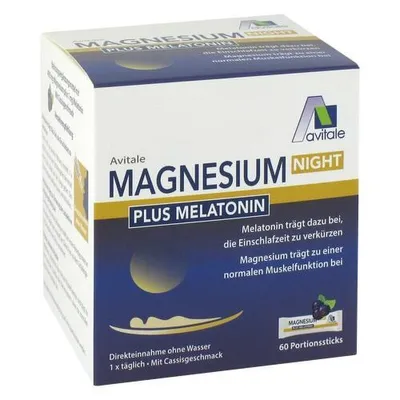 Produktbild von Magnesium Night plus 1 mg Melatonin Direktsticks 60 St