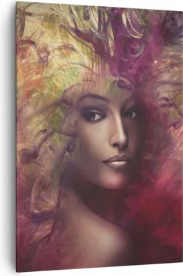 Produktbild von Bild auf Leinwand - Leinwandbild - Einteilig - frau gesicht - 70x100cm - Wand Bild - Wanddeko - Wandbilder - Leinwanddruck - Kunstdruck - Wanddekoration - Leinwand bilder - Wandbild - PA70x100-3736
