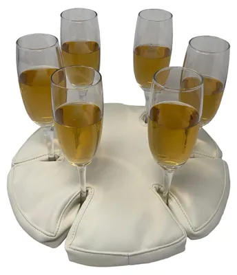 Productafbeelding van Omgoods - Wijn Glas Houder voor Boot en Picknick, Houdt 6 Glazen Vast, Geen Bevestigingen Nodig
