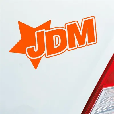 Produktbild von Auto Aufkleber JDM Stern Tuning Star 12x7 cm Orange Sticker Heckscheibenaufkleber