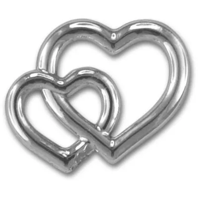 Produktbild von Deko-Herzen silber 17x15mm 15 Stueck
