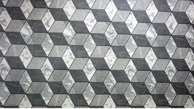 Produktbild von Bodenschutzmatte Vintage Floor 3D Cube grauweiß 65x180 cm