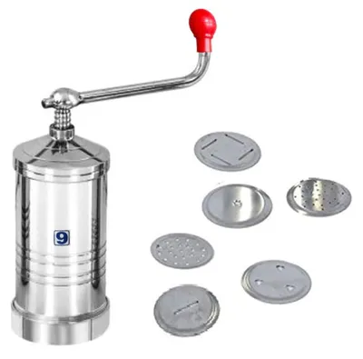 Edelstahl-Pasta-Maker mit 6 Jali, silber, manuell