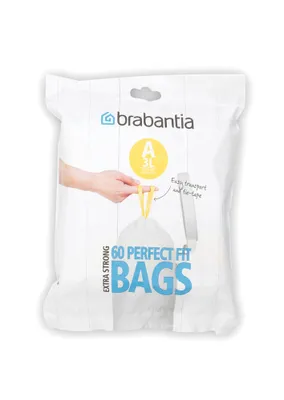 Image de Brabantia A 3 L Sacs poubelle A-code en rouleau, plastique, blanc