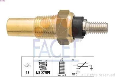 Produktbild von FACET 7.3180 Kühlmitteltemperatursensor für FORD TRANSIT Kasten (T) TRANSIT Bus (T) TRANSIT Pritsche/Fahrgestell (T) SCORPIO II (GFR, GGR)