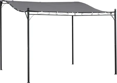Obrázek produktu pro Pergola Zahradní Altán Altán Baldachýn Stan Kovový Šedý 297X297Cm