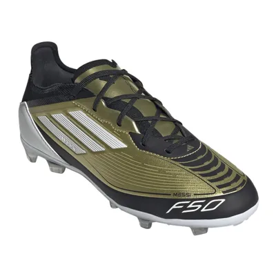 A single Adidas F50 Pro Messi football boot is shown against a white background.