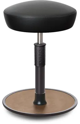 Produktbild von Sitz- Stehhocker Free Regular Hutsitz Boxmark Leder schwarz schwarz /Natur.